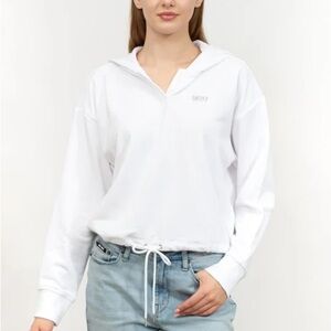 DKNY Hoodie Tie Front Sweatshirt